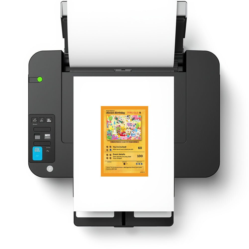 Pokémon Birthday Invite Card Template | Digital Kids Party Invite | Canva Template